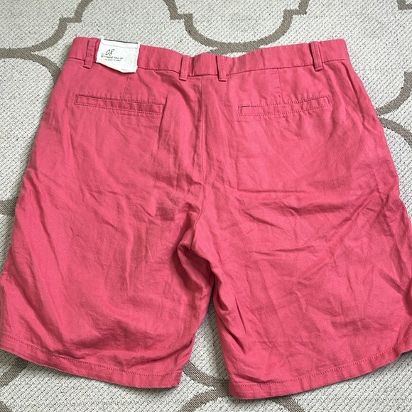 GAP Boyfriend roll up linen cotton autumn rose 9” inseam Bermuda Shorts - Picture 12 of 13
